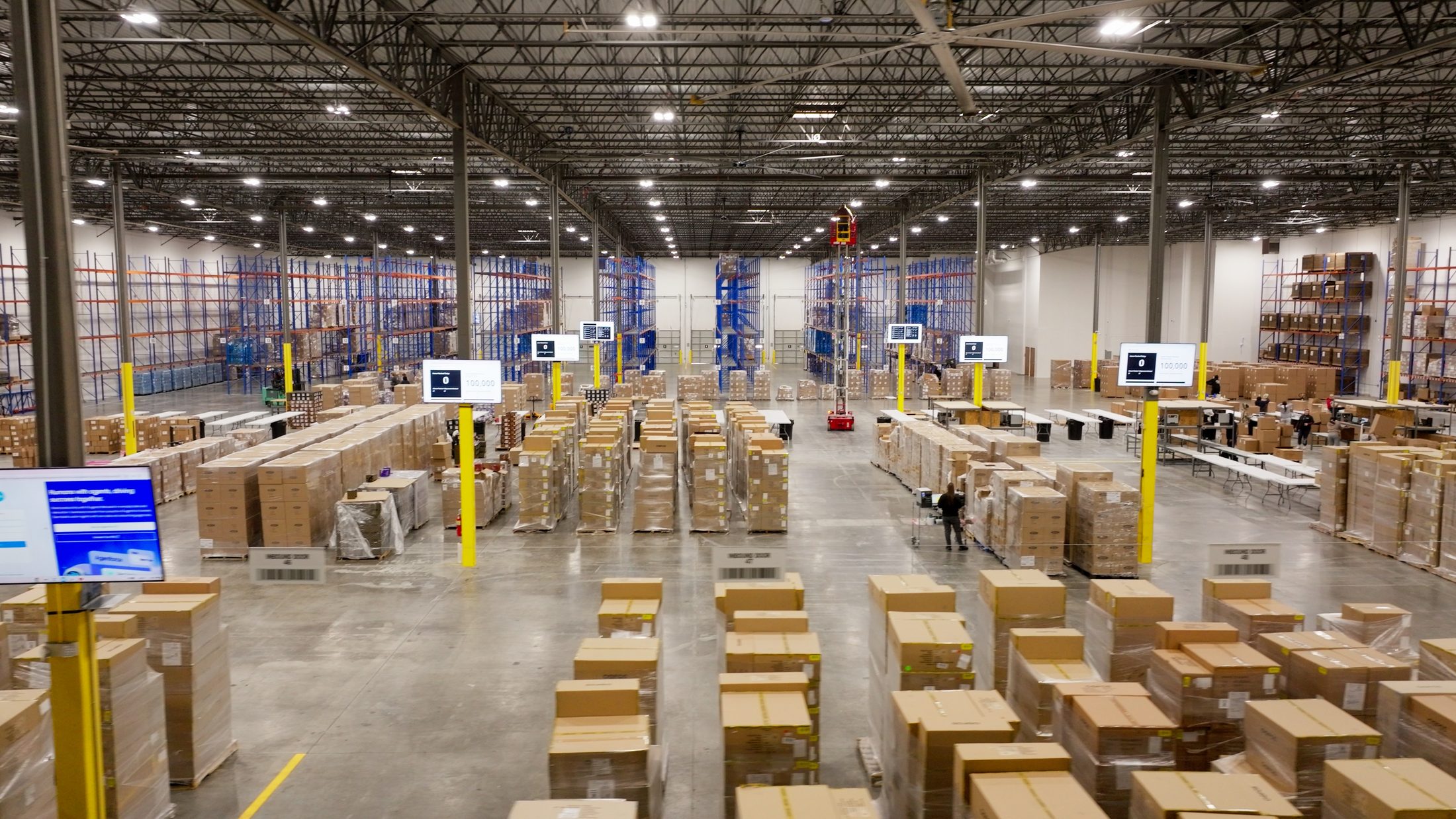 ZonPrep warehouse floor, 600,000 sq ft of managed inbound operations